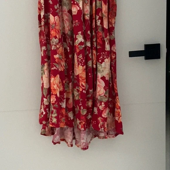 Floral Red Maxi Dress